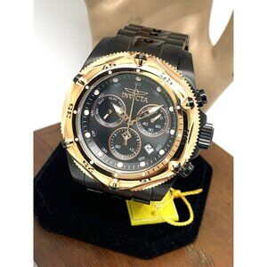 Invicta Mens Watch 31613 Pro Diver Quartz Chronograph Black Steel Rose Gold 51mm
